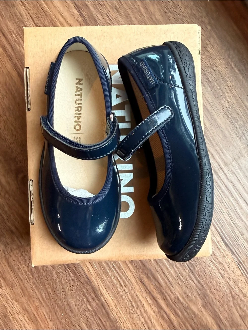 Naturino Navy Patent Mary Jane Girls' Dress Shoes